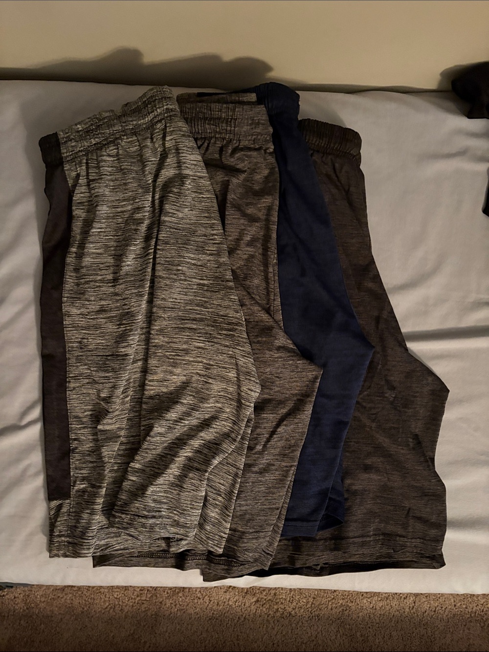 Essentials Men’s Athletic Shorts — Heather Gray, Dark Gray, Navy